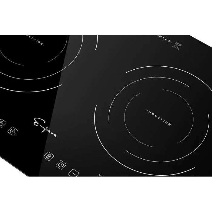 Empava 12" Built-In Induction Cooktop with 2 Elements, EMPV-IDC12B2 Empava