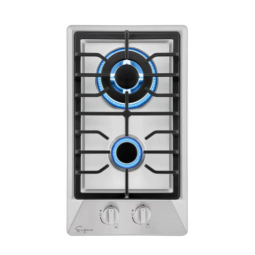 Empava 12" Stainless Steel Built-In Natural Gas Cooktop with 2 Burners, EMPV-12GC29 Empava