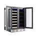 Empava 24" 20 Bottle and 78 Can Dual Zone Wine Cooler & Beverage Fridge, EMPV-BR03D Empava