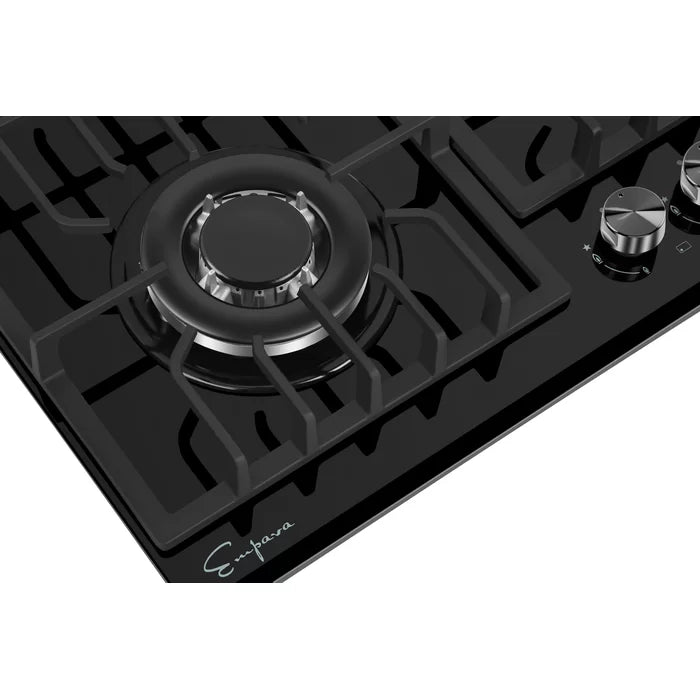 Empava 24" Built-In Cooktop with 4 Gas Burners in Black, EMPV-24GC28 Empava