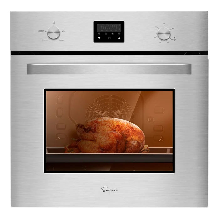Empava 3-Appliance Package - Empava 24" Natural Gas Oven, Empava 30" Cooktop, Empava 30" Convertible Vent Wall Mount Range Hood, AP-EMPV-24WO09-3 Empava