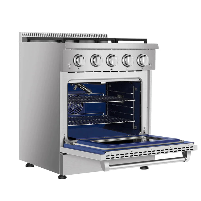 Empava 30" Slide-In Single Oven Natural Gas Range with 4 Burners - 4.2 cu. ft., EMPV-30GR03 Empava
