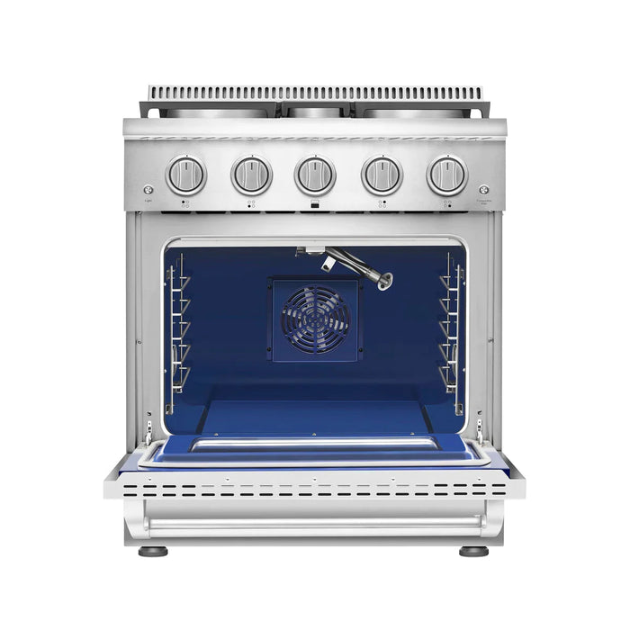 Empava 30" Slide-In Single Oven Natural Gas Range with 4 Burners - 4.2 cu. ft., EMPV-30GR03 Empava
