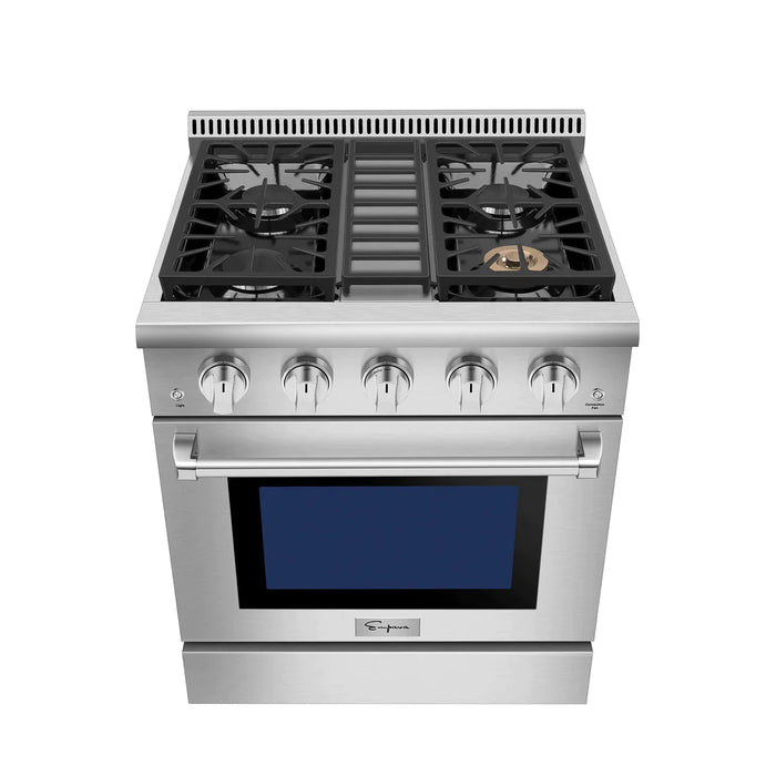 Empava 30" Slide-In Single Oven Natural Gas Range with 4 Burners - 4.2 cu. ft., EMPV-30GR03 Empava