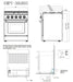 Empava 30" Slide-In Single Oven Natural Gas Range with 4 Burners - 4.2 cu. ft., EMPV-30GR03 Empava
