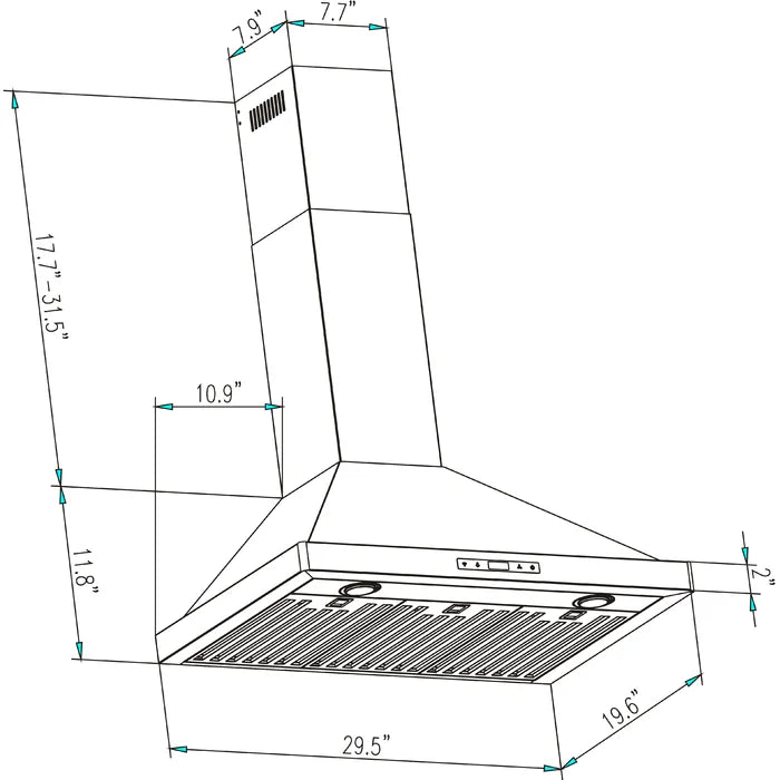 Empava 3-Appliance Package - Empava 30" Air Fry Electric Oven, Empava 30" Cooktop, Empava 30" Wall Mount Range Hood, AP-EMPV-30WO04 Empava