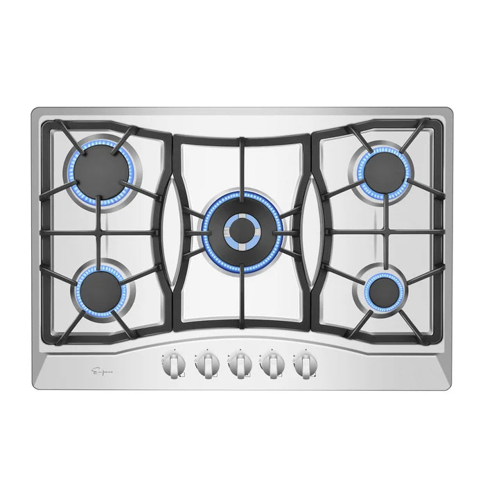 Empava 30" Stainless Steel Built-In Cooktop with 5 Gas Burners, EMPV-30GC21 Empava