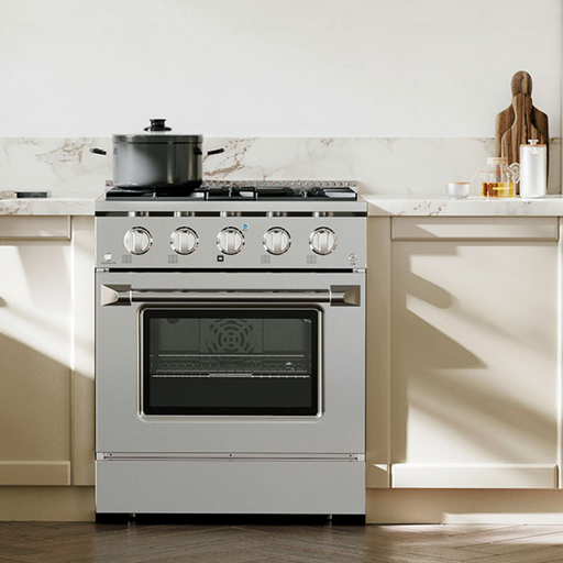 Empava 30" Slide-In Single Oven Natural Gas Range with 4 Burners - 4.2 cu. ft., EMPV-30GR03 Empava