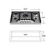 Empava 30" Stainless Steel Built-In Cooktop with 5 Gas Burners, EMPV-30GC37 Empava
