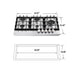 Empava 30" Stainless Steel Built-In Cooktop with 5 Gas Burners, EMPV-30GC38 Empava