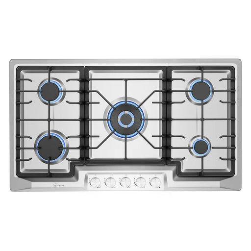 Empava 36" Stainless Steel Built-In Cooktop with 5 Gas Burners, EMPV-36GC23 Empava