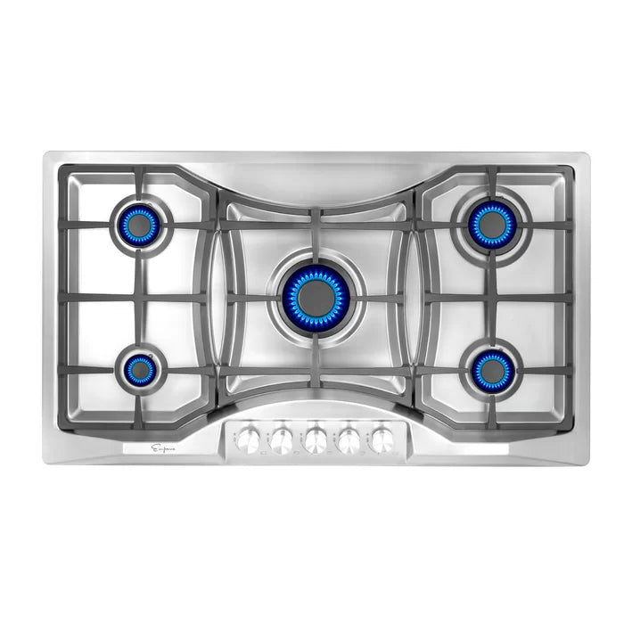 Empava 36" Stainless Steel Built-In Cooktop with 5 Gas Burners, EMPV-36GC24 Empava