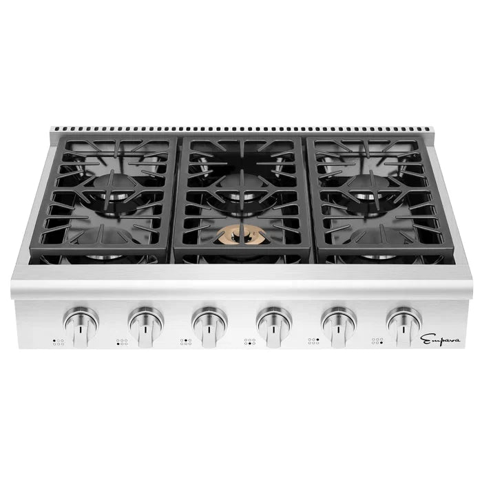 Empava 36" Built-In Natural Gas Cooktop with 6 Burners, EMPV-36GC31 Empava