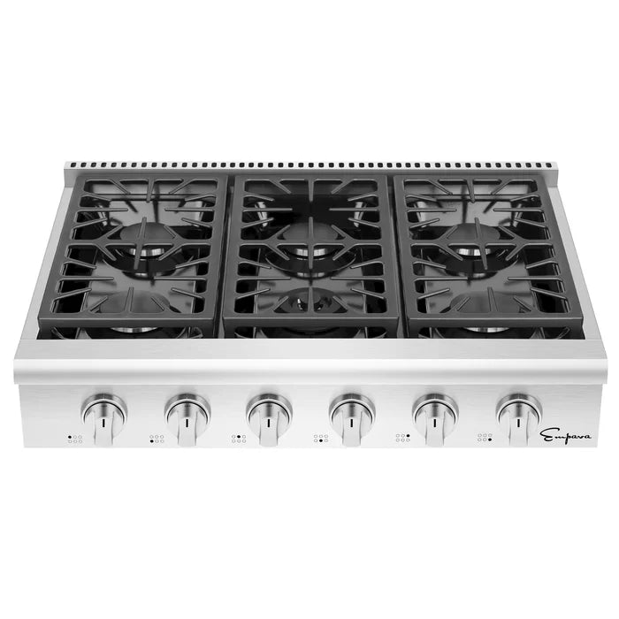 Empava 36" Built-In Natural Gas Cooktop with 6 Burners, EMPV-36GC31 Empava