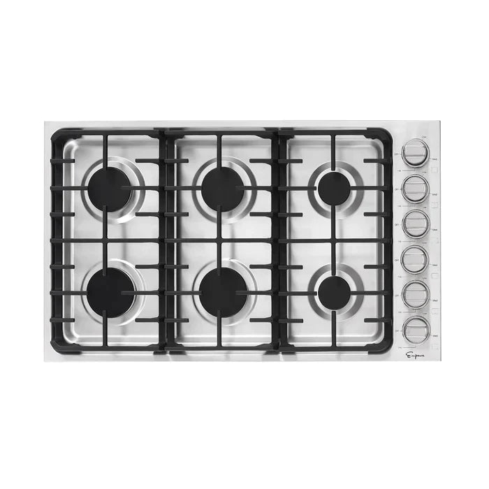 Empava 36" Stainless Steel Built-In Cooktop with 6 Gas Burners, EMPV-36GC34 Empava