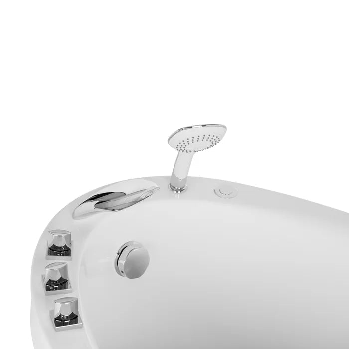 Empava 59" Freestanding Japanese Style Soaking Bathtub with Reversible Drain (EMPV-59JT011) Empava
