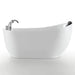 Empava 59" Freestanding Whirlpool Acrylic Bathtub with Faucet,  EMPV-59AIS04 Empava