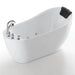 Empava 59" Freestanding Whirlpool Acrylic Bathtub with Faucet,  EMPV-59AIS04 Empava