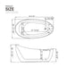 Empava 59" Freestanding Whirlpool Acrylic Bathtub with Faucet,  EMPV-59AIS04 Empava