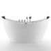 Empava 59" Freestanding Hourglass Whirlpool Bathtub with Faucet, EMPV-59AIS11 Empava
