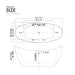 Empava 59" Freestanding Hourglass Whirlpool Bathtub with Faucet, EMPV-59AIS11 Empava