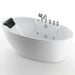 Empava 59" Freestanding Oval Whirlpool Bathtub with Faucet, EMPV-59AIS12 Empava