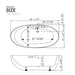 Empava 59" Freestanding Oval Whirlpool Bathtub with Faucet, EMPV-59AIS12 Empava