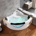 Empava 59" Hydrotherapy Corner Thermostatic LED Whirlpool Bathtub with Left Drain, EMPV-59JT319LED Empava