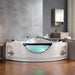 Empava 59" Hydrotherapy Corner Thermostatic LED Whirlpool Bathtub with Left Drain, EMPV-59JT319LED Empava