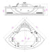 Empava 59" Hydrotherapy Corner Thermostatic LED Whirlpool Bathtub with Left Drain, EMPV-59JT319LED Empava