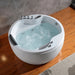 Empava 59" Freestanding Round Whirlpool Bathtub with with Right Drain, EMPV-59JT005 Empava