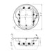 Empava 59" Freestanding Round Whirlpool Bathtub with with Right Drain, EMPV-59JT005 Empava