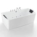 Empava 67" Freestanding Whirlpool Acrylic Bathtub with Faucet, EMPV-67AIS03 Empava