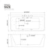Empava 67" Freestanding Whirlpool Acrylic Bathtub with Faucet, EMPV-67AIS03 Empava