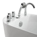 Empava 67" Freestanding Oval Whirlpool Acrylic Bathtub with Faucet, EMPV-67AIS05 Empava