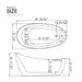 Empava 67" Freestanding Oval Whirlpool Acrylic Bathtub with Faucet, EMPV-67AIS05 Empava