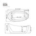 Empava 67" Freestanding Whirlpool Acrylic Bathtub with Faucet, EMPV-67AIS02 Empava