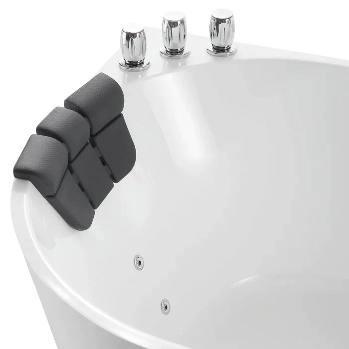 Empava 67" Freestanding Whirlpool Bathtub with Faucet, EMPV-67AIS07 Empava