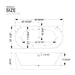 Empava 67" Freestanding Whirlpool Bathtub with Faucet, EMPV-67AIS07 Empava
