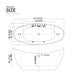 Empava 67" Freestanding Hourglass Whirlpool Bathtub with Faucet, EMPV-67AIS10 Empava