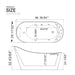 Empava 67" Freestanding Oval Whirlpool Bathtub with Faucet, EMPV-67AIS09 Empava