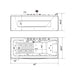 Empava 67" Modern Alcove Combination Massage Thermostatic LED Bathtub with Left Drain, EMPV-67JT351LED Empava