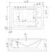 Empava 71" Alcove Whirlpool 2-Person Bathtub with Right Drain, EMPV-71JT667B Empava
