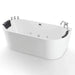 Empava 71" Freestanding Oval Whirlpool Bathtub with Faucet, EMPV-71AIS08 Empava