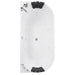 Empava 71" Freestanding Oval Whirlpool Bathtub with Faucet, EMPV-71AIS08 Empava