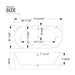 Empava 71" Freestanding Oval Whirlpool Bathtub with Faucet, EMPV-71AIS08 Empava