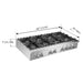 Forno Lseo 48-Inch Gas Range top, 8 Burners, Griddle in Stainless Steel FCTGS5737-48 FORNO