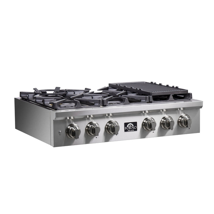 FORNO 36" Spezia Gas Cooktop With 6 Burners FCTGS5751-36 FORNO