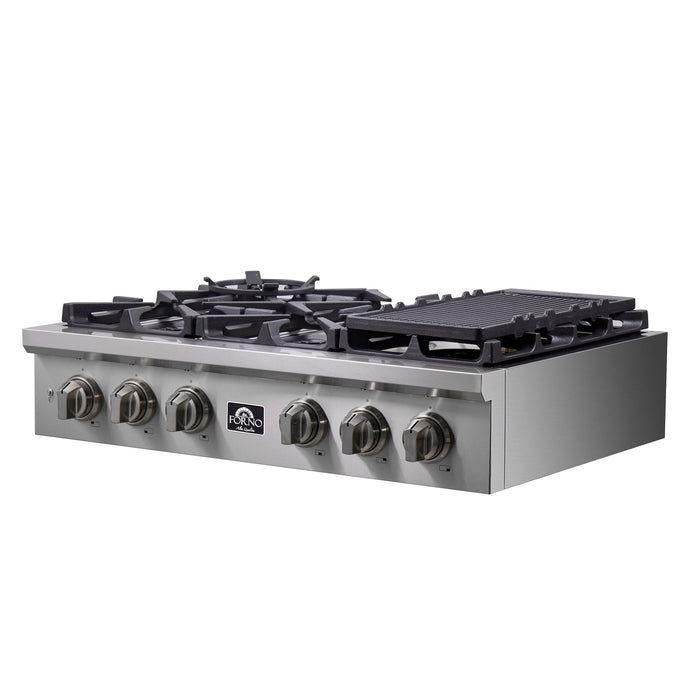 FORNO 36" Spezia Gas Cooktop With 6 Burners FCTGS5751-36 FORNO