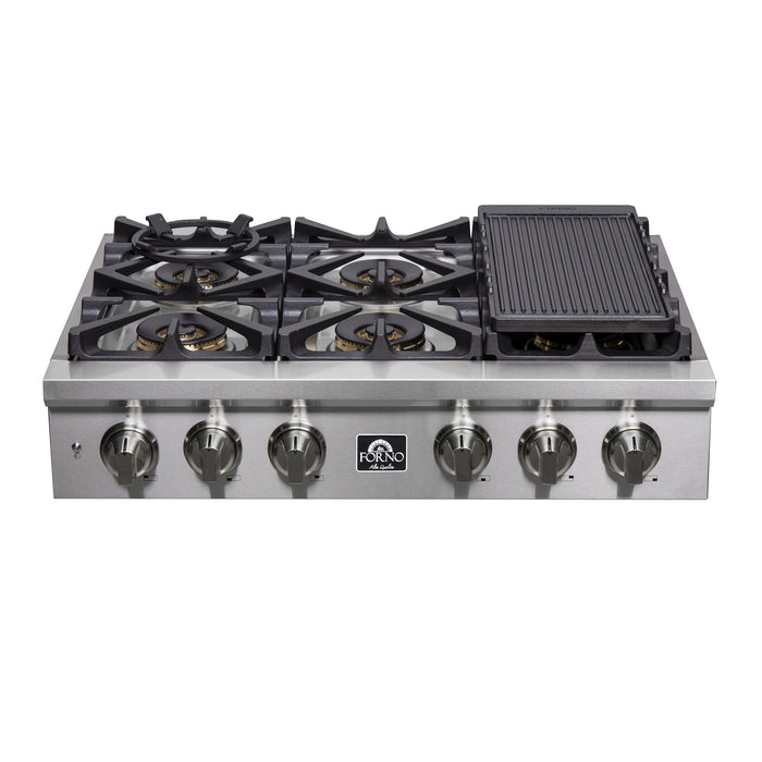 FORNO 36" Spezia Gas Cooktop With 6 Burners FCTGS5751-36 FORNO